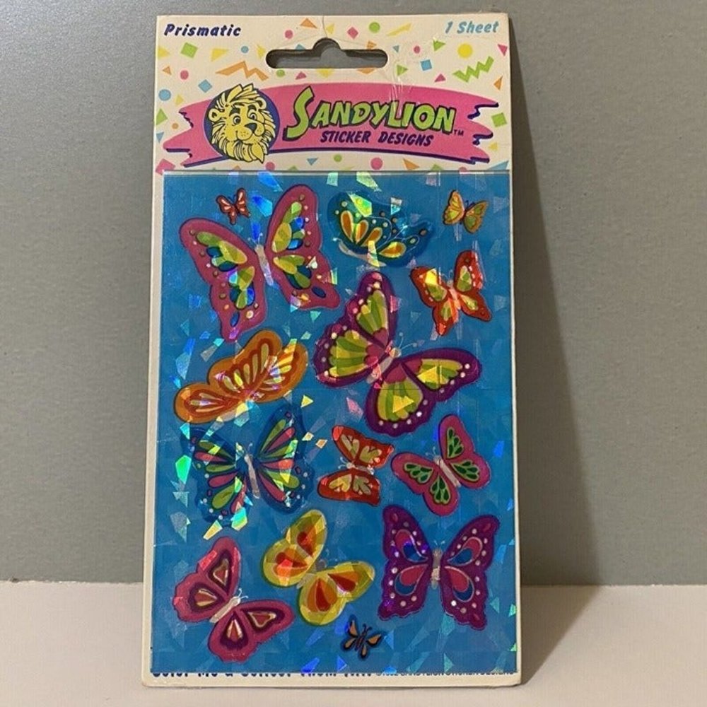 Vintage Sandylion Prismatic Butterfly Stickers